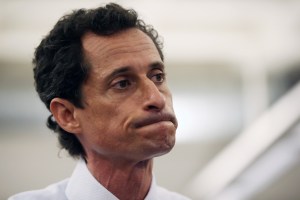 Anthony Weiner today. (Photo: John Moore/Getty Images) 