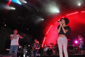Kish performing with Childish Gambino in Prospect Park in June 2012. (Getty)