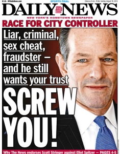 Some newspapers have strong feelings when it comes to Eliot Spitzer.