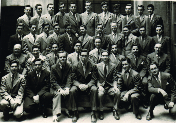 Truman Capote, in 1943, center left. (Courtesy the Dwight School.)