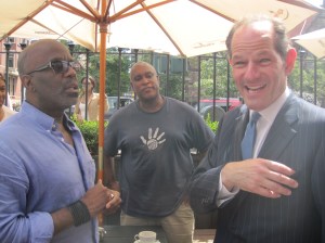 Eliot Spitzer vistiting Harlem today.