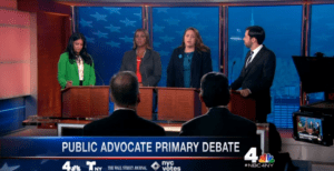 The candidates for public advocate. (Screenshot: NBC4)