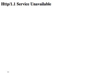 What the Times website looked like when it was down.