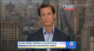 Anthony Weiner on Univision this morning.