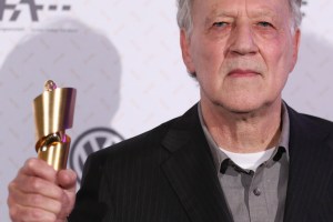 Werner Herzog with what may or may not be a large salt shaker. (Getty)