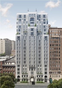 The condo tower is rising on the site of the former Hunter College School of Social Work.