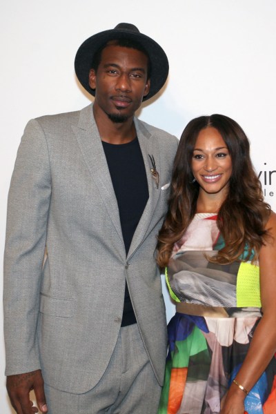 Amare and Alexis Stoudemire at Calvin Klein. (Photo: Patrick McMullan)