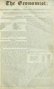 The first issue of The Economist, a newspaper. (The Economist)