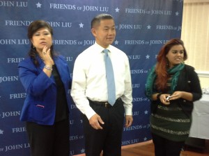 John Liu yesterday with his top consultant at his right, Chung Seto. 