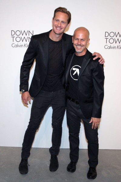 Alexander Skarsgard and Italo Zucchelli at Calvin Klein. (Photo: Patrick McMullan)