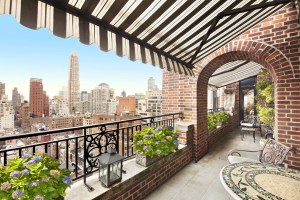 This is but one of the home's five terraces.