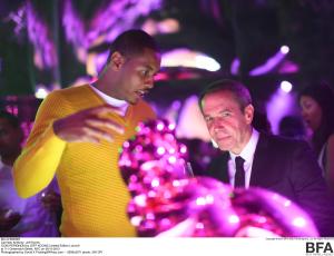 Carmelo Anthony and Jeff Koons