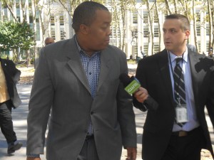 Assemblyman William Boyland Jr. outside of court today.