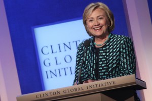 Hillary Clinton at the Clinton Global Initiative  (Photo: MEHDI TAAMALLAH/AFP/Getty Images) 