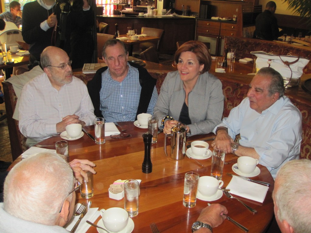 Christine Quinn joins Ed Koch's weekly lunch.