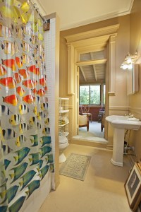 A nice bathroom. Not a luxury bathroom.