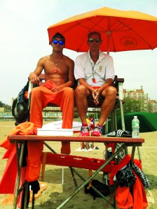Billy Weintraub, right, with one of his protégés.
