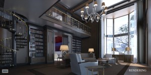 A rendering of the grand library.