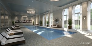 An 82-foot pool would open onto the garden.