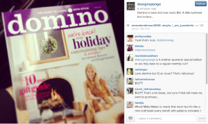 Is this the new cover of Domino? (Screenshot of Designspot's Instagram post)