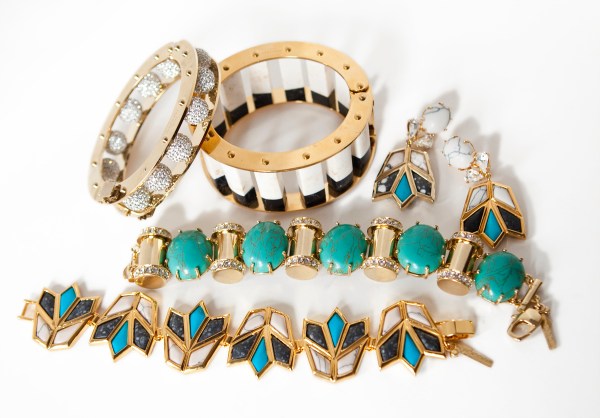Selections from Lele Sadoughi's new jewelry collection, launched post-J. Crew.