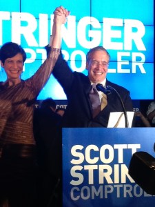 Scott Stringer declaring victory.