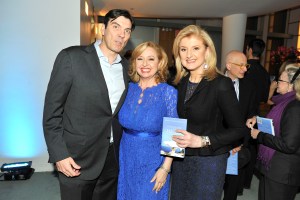 Masters of their domain: Aol CEO Tim Armstrong, author Agapi Stassinopoulos and her sister, Arianna Huffington (Patrick McMullan)