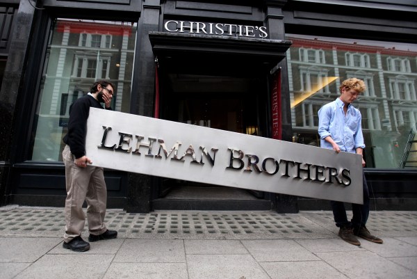Lehman Brothers put their artworks up for auction.