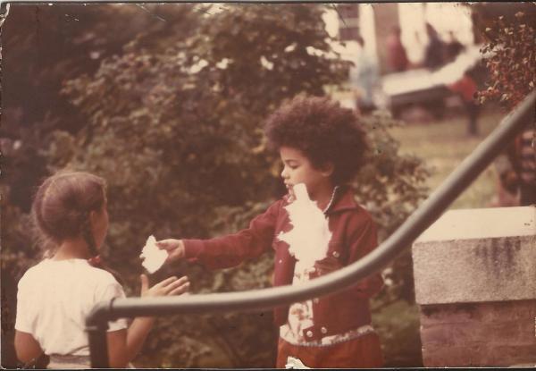 A photo of the author sporting her afro, 30 years before the New York Times spotted the trend.