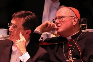 Stephen Colbert and Al Dolan at the Al Smith Dinner. (Getty)