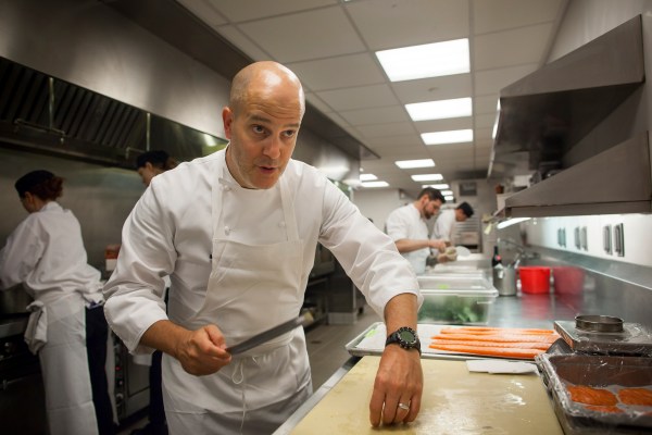 Jonathan Benno, in the kitchen at Lincoln Ristorante. (Photo: Michael Nagle)