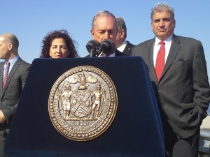 Mayor Michael Bloomberg today.