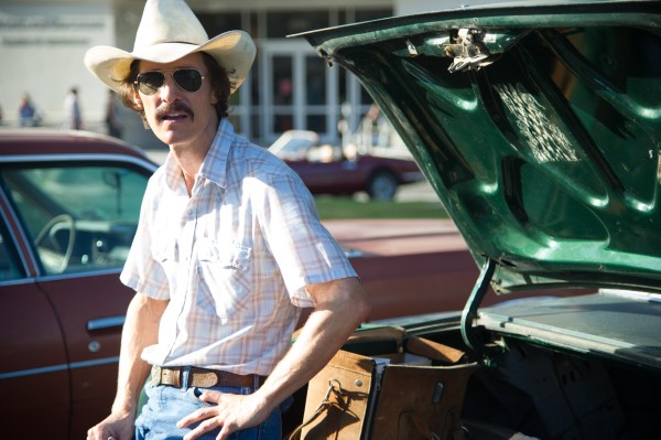 Matthew McConaughey as Ron Woodruff in Dallas Buyers Club.