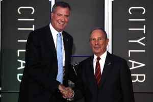 Bill de Blasio and Mayor Bloomberg. (Photo: Spencer Platt/Getty Images)
