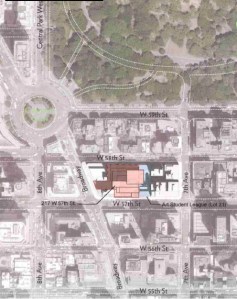 A bird's eye view of the site.