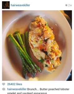 2 Chainz helping his followers drop pounds one butter-poached lobster omelet at a time. (Screengrab: Instagram)
