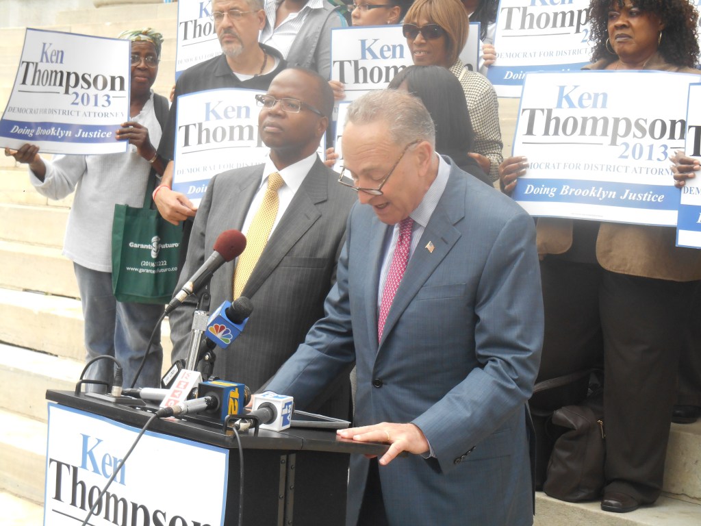 Ken Thompson and Chuck Schumer today.