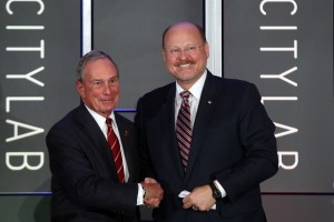 Mayor Bloomberg and Joe Lhota. (Photo: Spencer Platt/Getty Images)