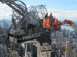 The old One57 crane is gone, but the new one is also turning out to be problematic.