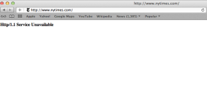 New York Times website outage