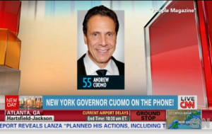 Andrew Cuomo calling into New Day (Screengrab: CNN)