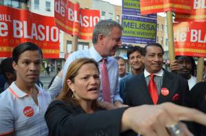 Councilwoman Melissa Mark-Viverito with Bill de Blasio. (Photo: Friends of Melissa 2013)