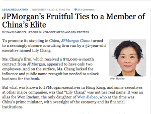 A screenshot of the story, which ran on the the front page on Thursday