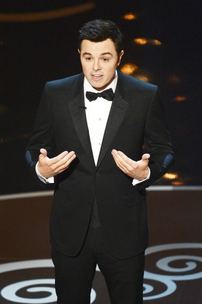 Our columnist thought Oscars host Seth McFarlane's "We Saw Your Boobs" song was a laugh riot.