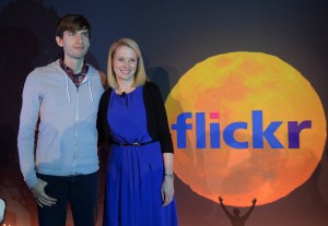 Buddies! Yahoo CEO Marissa Mayer and Tumblr founder David Karp. (Photo: EMMANUEL DUNAND/AFP/Getty Images)