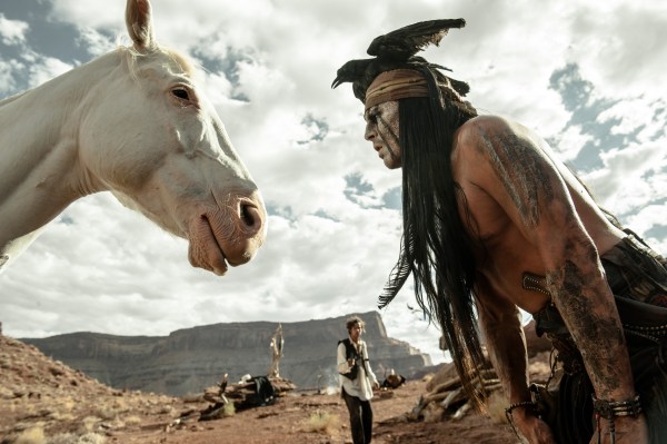 Johnny Depp as Tonto in The Lone Ranger.