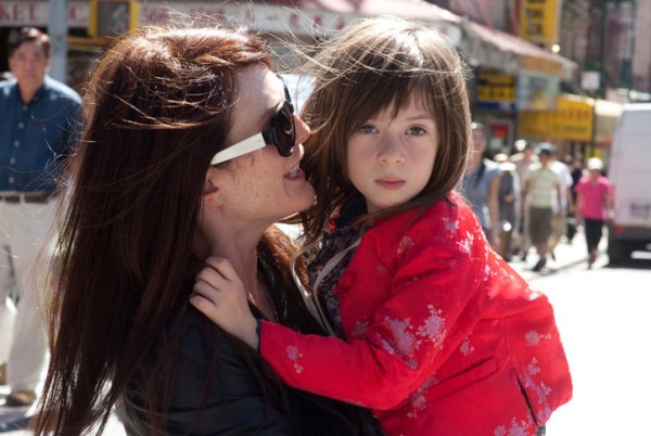 Julianne Moore and Onata Aprile in What Maisie Knew.
