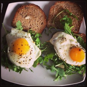 A sandwich Ms. Smith made for Mr. Schulte. Maybe he could hide the ring in the arugula? (Facebook)