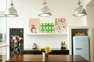 Airbnb's kitschy new kitchen. (Photo: Airbnb)