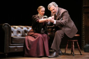 Amanda Quaid and David Costabile in 'The (Curious Case Of The) Watson Intelligence.'